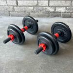 KRAKEN Cast Iron Dumbbell Set 15 KG - NWB dumbbells rechter kant