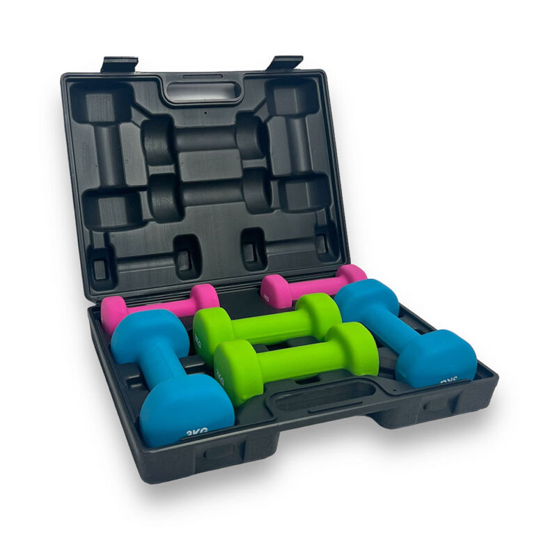 Neoprene dumbbell set - coffer